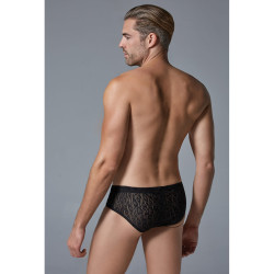 Allure Men Shorty Dentelle Leopard Allure Noir